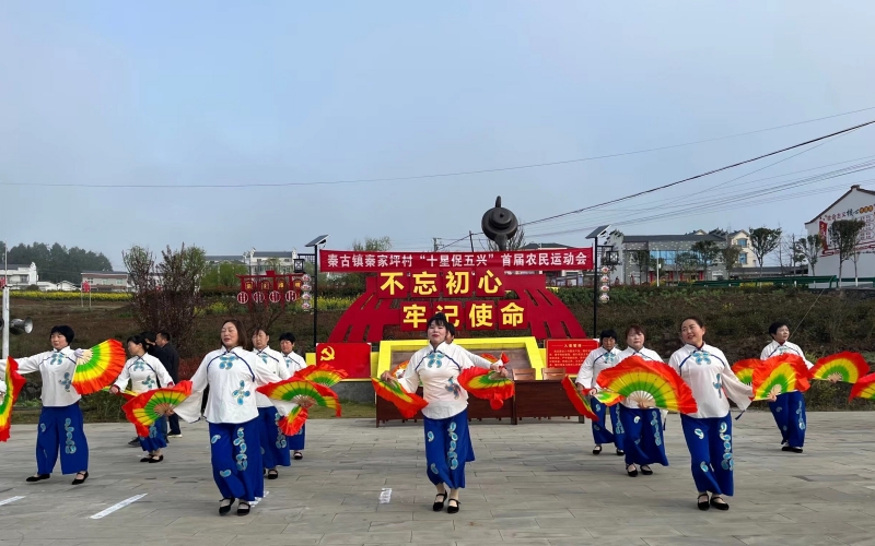 秦古镇秦家坪村“十星促五兴”首届农民运动会。