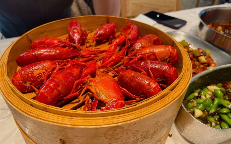 清蒸小龙虾。