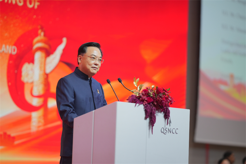 中国驻泰国大使张建卫致辞。中国驻泰国大使馆供图