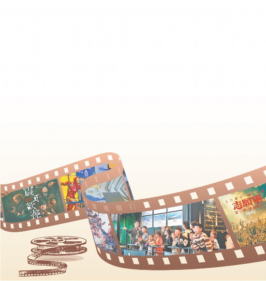 青岛东方影都影视产业园《蛟龙行动》实景片场吸引游客参观。