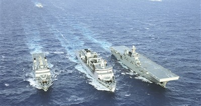 海军某部组织舰艇编队开展海上训练（资料照片）。解放军报特约通讯员 乔晨曦摄