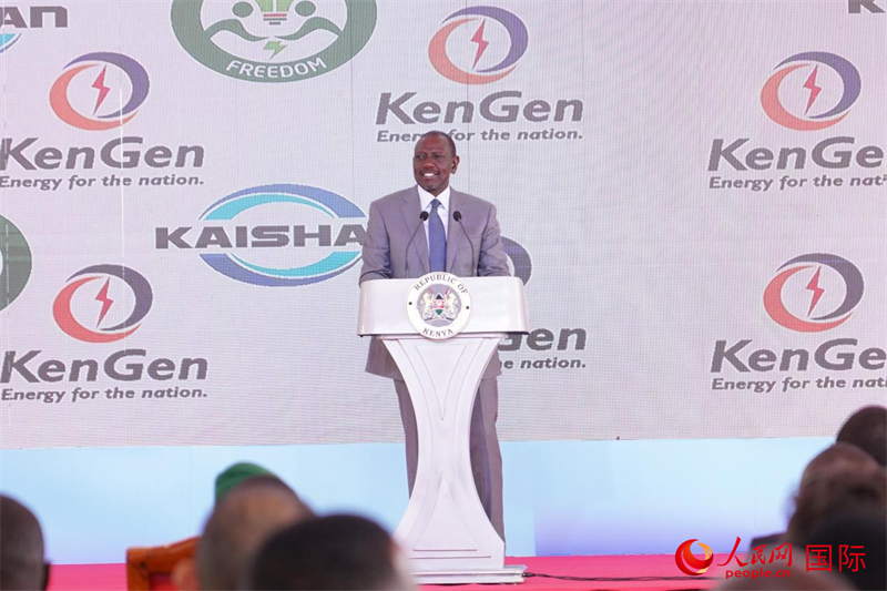 肯尼亚总统威廉·鲁托致辞。人民网记者 黄炜鑫摄